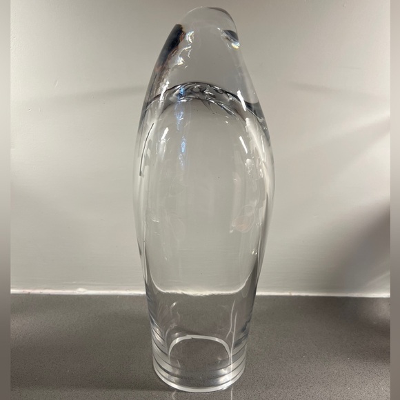 Vintage Blenko Clear Glass Penguin Don Shepard Blown Glass Art - Picture 5 of 6